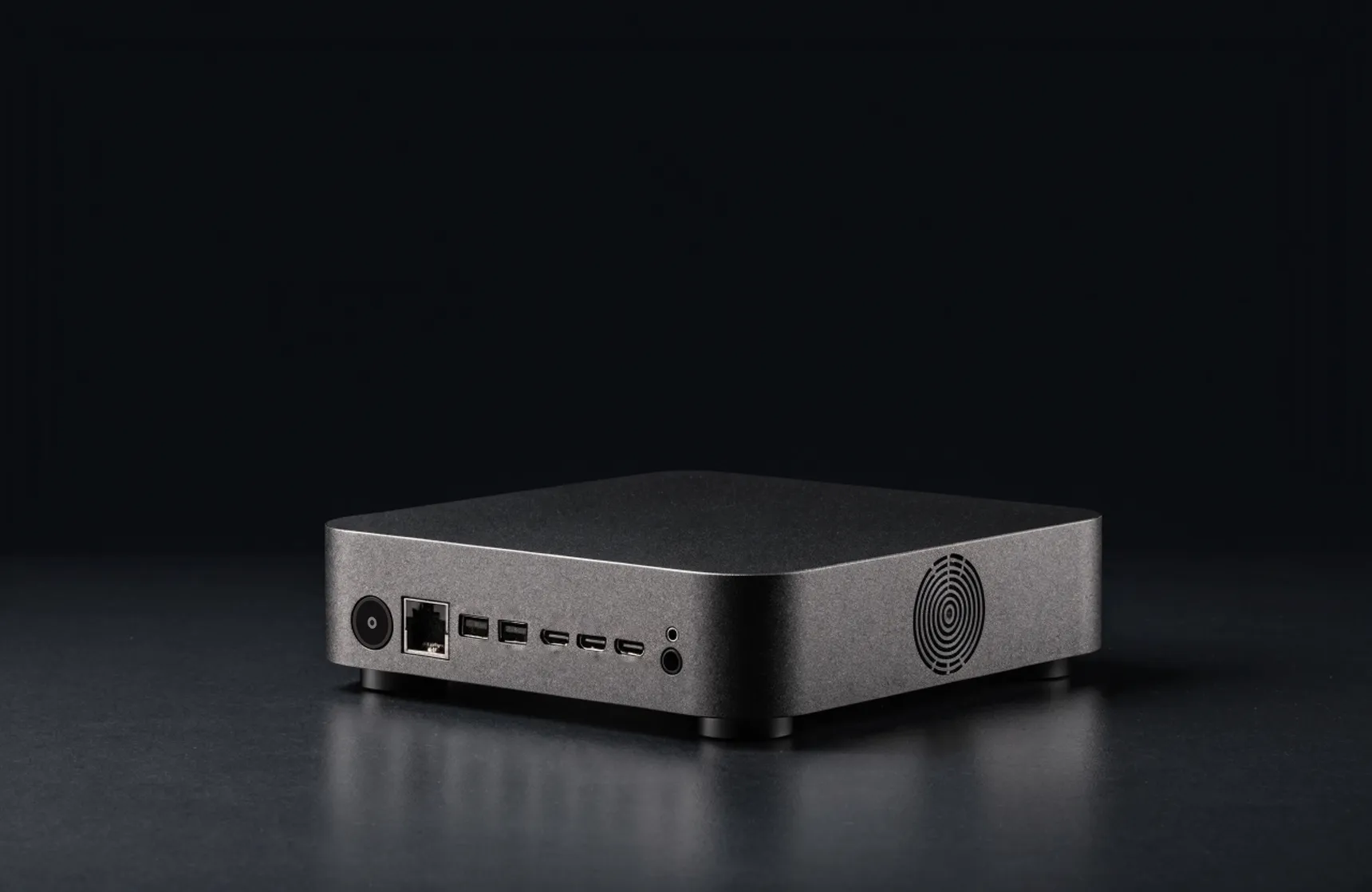 Nooni's on-site computer — a small dark metal box